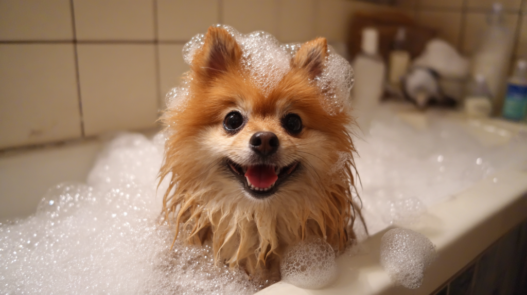The_Pomeranian_spitz_is_being_washed_in_the_bathroom_foam_a (1).png The_Pomeranian_spitz_is_being_washed_in_the_bathroom_foam_a (1).png
