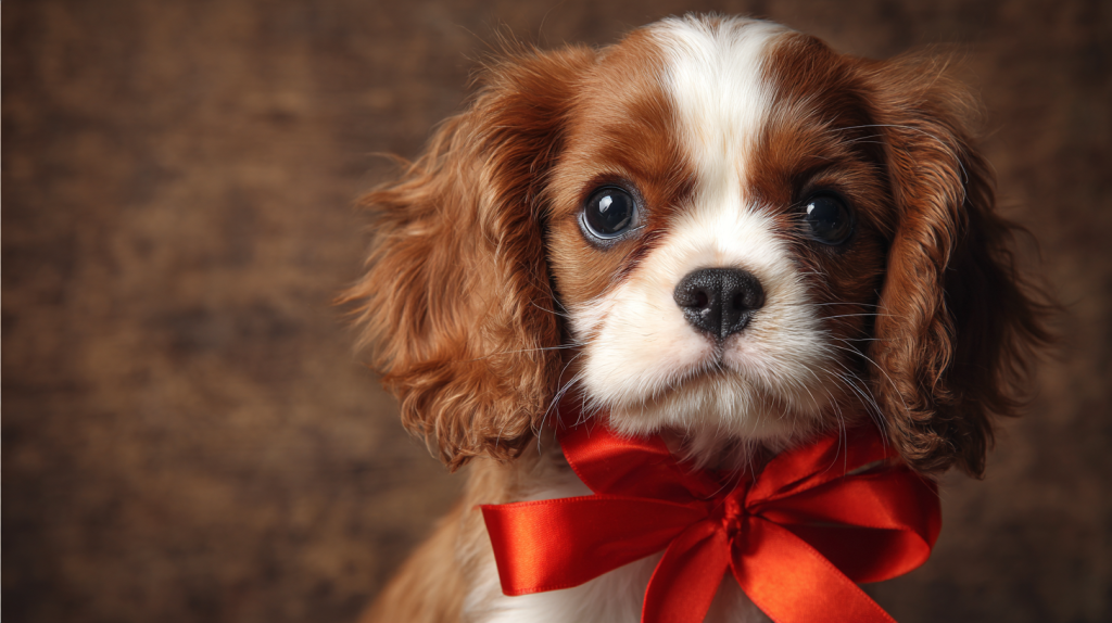 puppy_dog_breed_Cavalier_King_Charles_Spaniel_with_red_bow_a (1).png